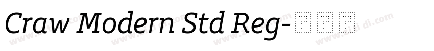 Craw Modern Std Reg字体转换